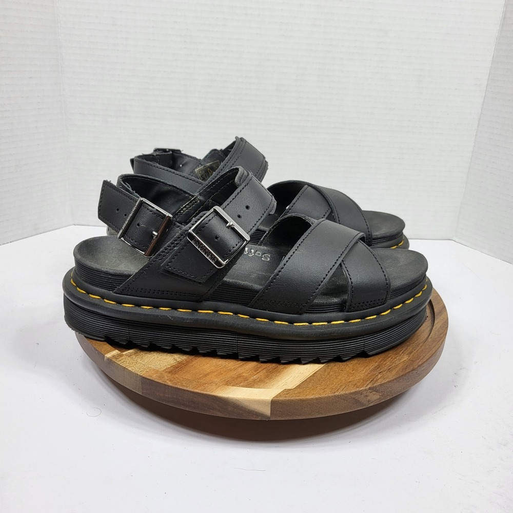 Dr. Martens Voss II Sandals Women Size 7 Black Excellent Platform Gorpcore